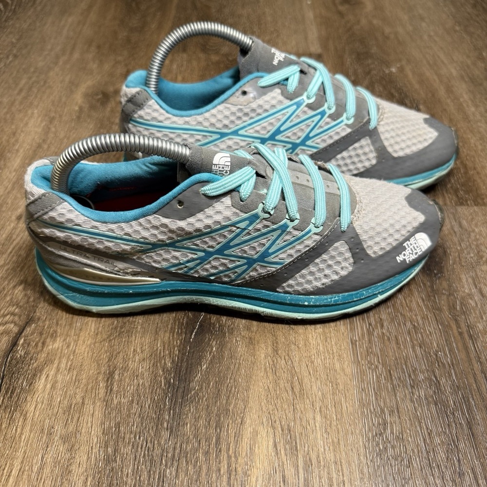 The North Face Womens‎ Ultra Trail GTX Teal Trail Running Shoes Vibram Size 7.5